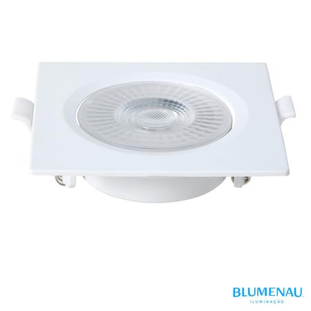 Imagem de Kit 10 Spot Led Quadrado Embutir 6w Branco Quente 3000K Amarelo