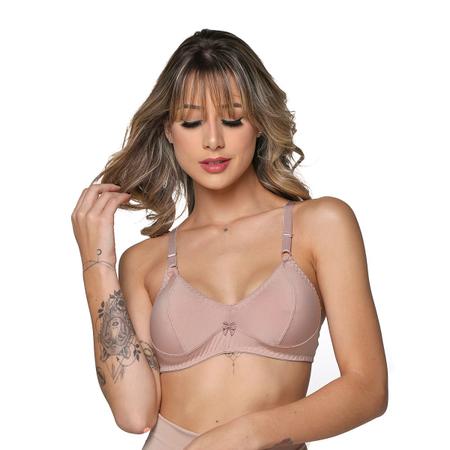 Imagem de Kit 10 Sutiãs Reforçados Lingerie Liso Feminino Sem Bojo