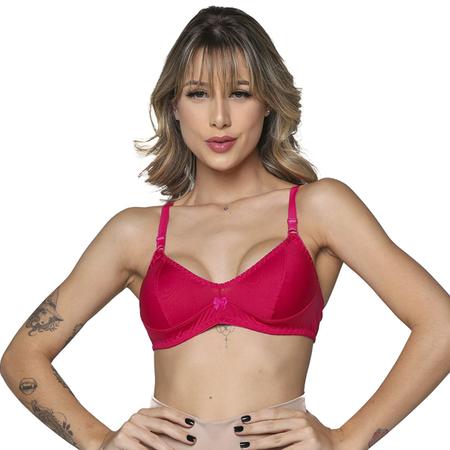 Imagem de Kit 10 Sutiãs Reforçados Lingerie Liso Feminino Sem Bojo