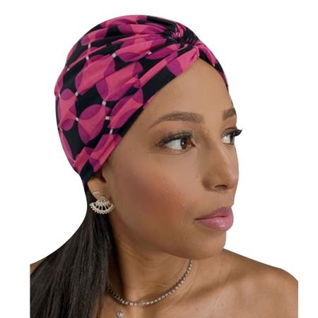 Imagem de Kit 10 Turbante Touca Feminino Elegante Moda Verão Estampados Quimio Colorido