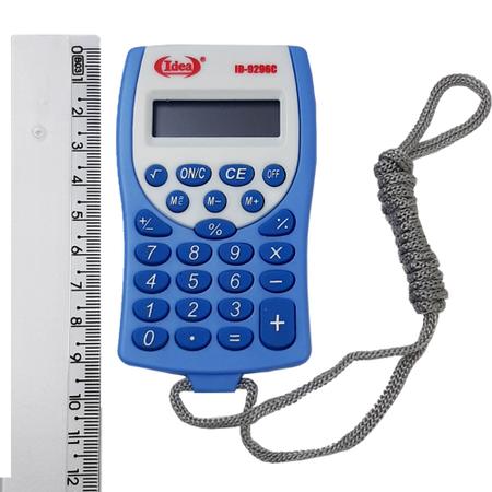 Imagem de Kit 10 Unidades Calculadora Com Cordão Pequena Colorida