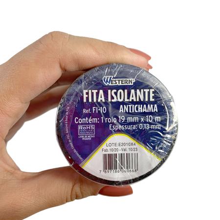 Imagem de Kit 10 Unidades Fita Isolane Antichama Western 10mx19mm