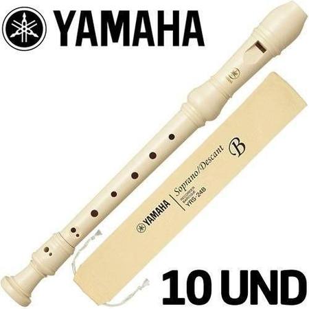 Imagem de Kit 10 Unidades Flauta Doce Barroca Resina Abs Yrs24B Yamaha