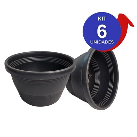 Imagem de Kit 10 vaso de planta para Jardim Flores Vaso de Planta Decorativo vasos redondo de Polietileno