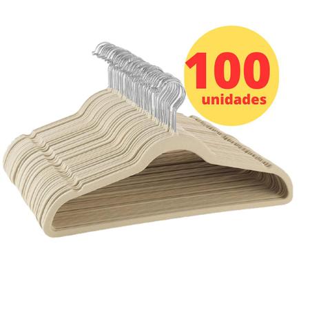 Kit com 100 cabides veludo roupas calças aveludado antideslizante - adulto  - falasca - cores - Cabide de Roupa - Magazine Luiza