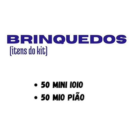 Kit 50 Mini Pião Para Lembrancinhas E Saquinho Surpresa