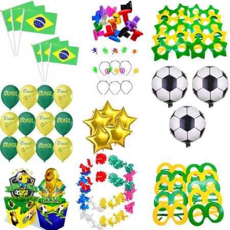 Forminha Festa Futebol Brasil Bola Amarela - 24 Unidades