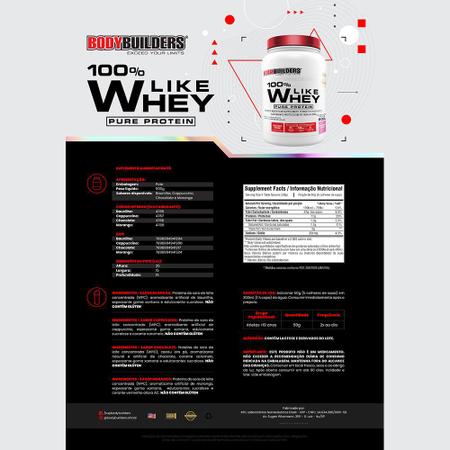 Imagem de KIT 100% Like Whey 900g + Waxy Maize 800g + Coqueteleira - Bodybuilders