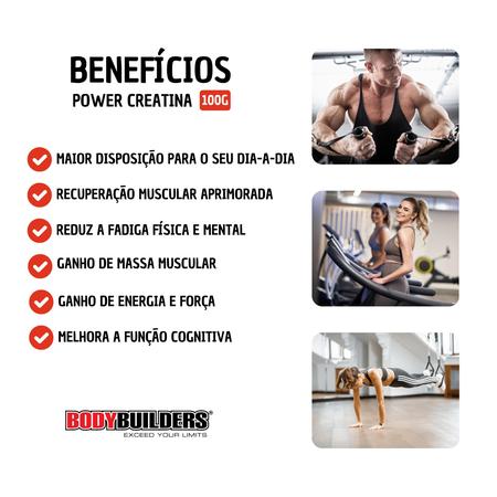 Imagem de Kit 100% Like Whey Pure Protein 1,8kg + Power Creatina 100g + BCAA 100g Tangerina + Coqueteleira - Bodybuilders