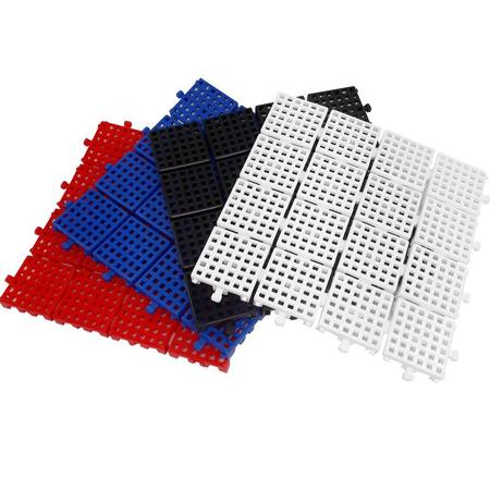 Imagem de Kit 100 Piso Estrado Flexível Modular Plástico 25x25x2cm