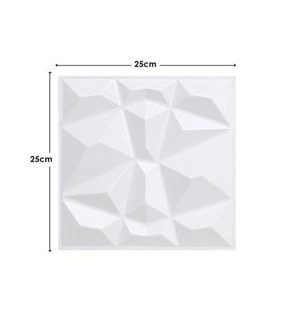 Imagem de Kit 100 Placas PVC 3D Revestimento Parede Diamante 25cm