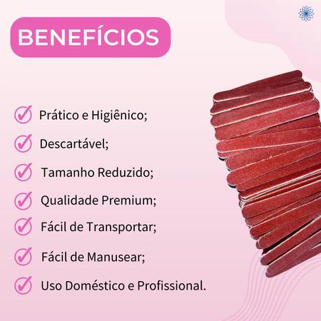 Imagem de Kit 1000 Mini Lixa de Unha Manicure Pedicure Escolha a Cor