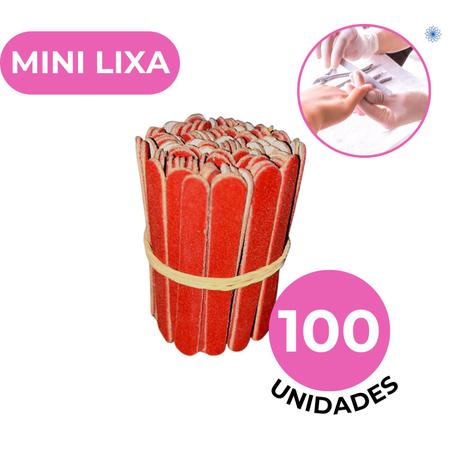 Imagem de Kit 1000 Mini Lixa de Unha Manicure Pedicure Escolha a Cor