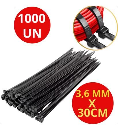 Imagem de Kit 1000 Unidades Cinta Abraçadeira Nylon EnforcavGato 20cm