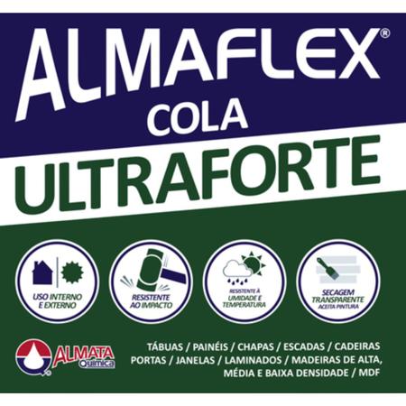 Imagem de Kit 10Kg Cola p Madeira PVA Ultraforte 993 Marcenaria (2x de 5Kg) - Almaflex