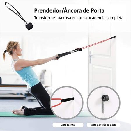 Imagem de Kit 11 Elástico Extensor Treino Academia Exercícios Em Casa