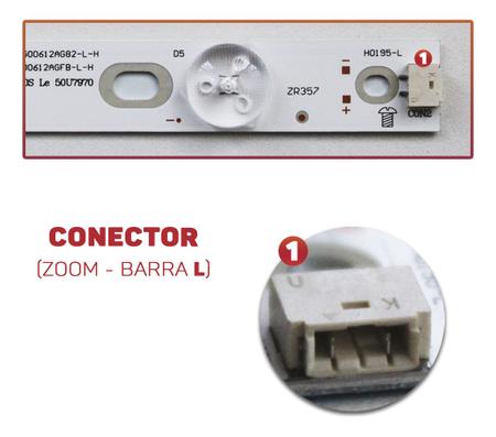 Imagem de Kit 12 Barras Led Compatível Com 50pug6102/78 Le50u7970