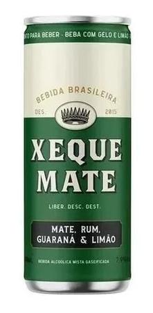 Bebida Mista Xeque Mate Sabor Mate, Rum, Guaraná e Limão Lata