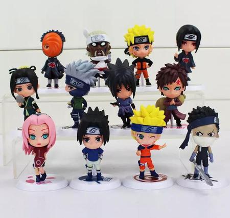 Kit c/ 12 Bonecos Naruto Action Figure Shippuden