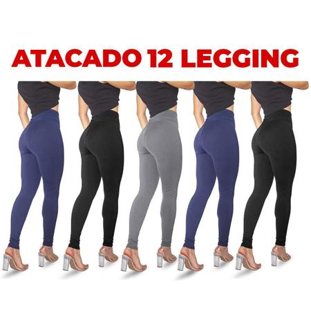 Calça Legging Com Recortes Preta e Mescla Cintura Alta Calca Legues  Femininas Calça Legging Moda Fitness