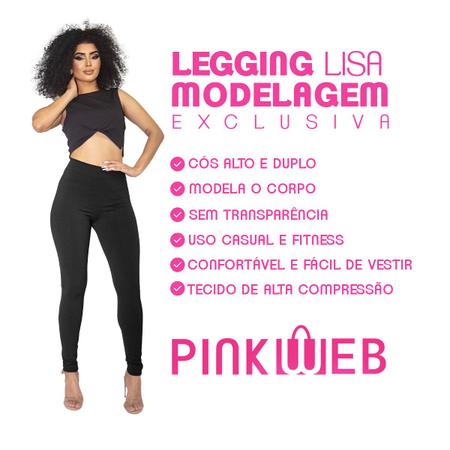 Kit 12 Calças Legging Suplex Feminina Moda Fitness - Pink Web