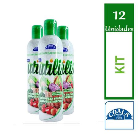 Imagem de Kit 12 Coala Desinfetante de Hortifrutícolas Utilis 300ml