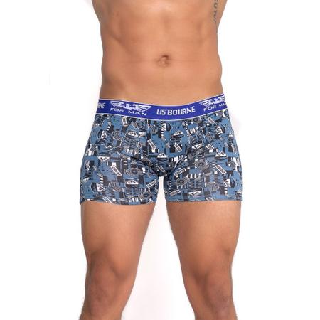 Imagem de Kit 12 Cuecas Boxer Fristyle Em Microfibra Estampada Adulto