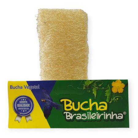 Imagem de Kit 12 Esponja Vegetal Bucha Natural Orgânica Limpeza Geral Casa Piso Brasileirinha - Envio Já