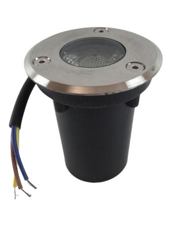 Imagem de kit 12 Lampada LED Chão 3W Solo COB Balisadora Escada Piso Redondo Frio