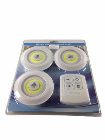 Imagem de Kit 12 Lampada Luminaria Cob Led Spot Sem Fio C/ Controle Remoto