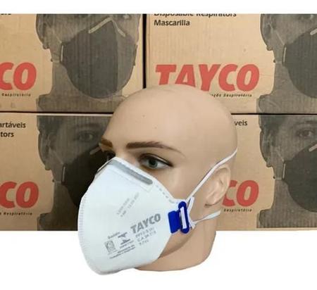Imagem de Kit 12 Mascara Tayco Pff2 Sem Valvula Branca