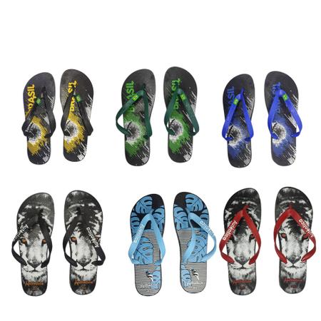 Kit 12 Pares Atacado Chinelos Masculinos Aut ntica Chinelo