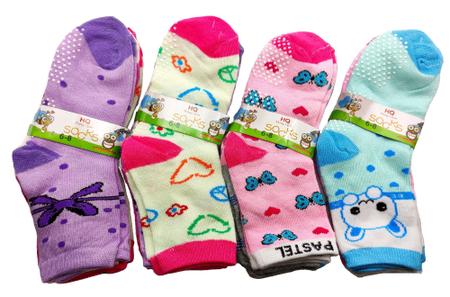 Kit 12 Pares Meias Infantil menina para 6 a 8 anos Antiderrapante Coloridas - HHW Imagem de Kit 12 Pares Meias Infantil menina para 6 a 8 anos Antiderrapante Coloridas