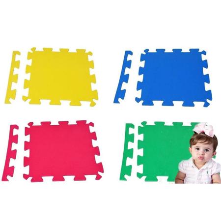 Imagem de Kit 12 Placas Tatame Eva KL Master Fitness Colorido Infantil