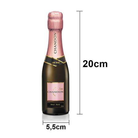 Kit 12 Unidades Mini Espumante Chandon Baby Brut Rosé 187Ml Imagem de Kit 12 Unidades Mini Espumante Chandon Baby Brut Rosé 187Ml