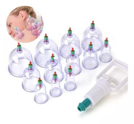 Imagem de Kit 12 Ventosas De Vidro Terapia Com 12 Peças Completo