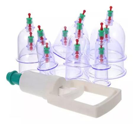 Imagem de Kit 12 Ventosas De Vidro Terapia Com 12 Peças Completo