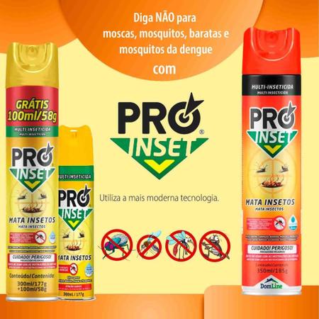 Imagem de Kit 12LT Pro Inset Multi Inseticida Spray Aerossol Mata Insetos 350ml Domline - Chemi Color