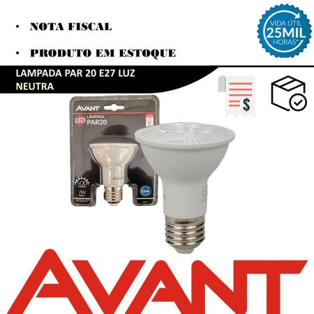 Imagem de Kit 13 Lampada Led Par 20 7w Branco Neutro 4000k E27 Bivolt