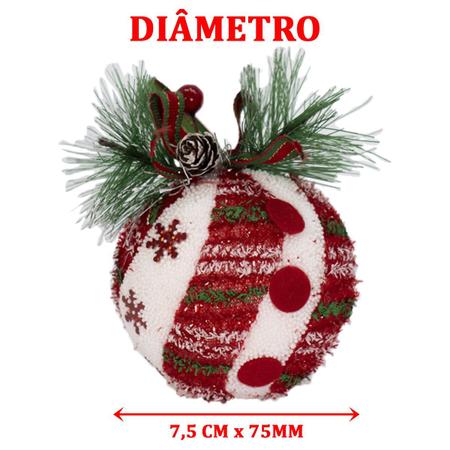 Imagem de Kit 15 Bolas De Natal Árvore De Natal Enfeite 75mm Natalino