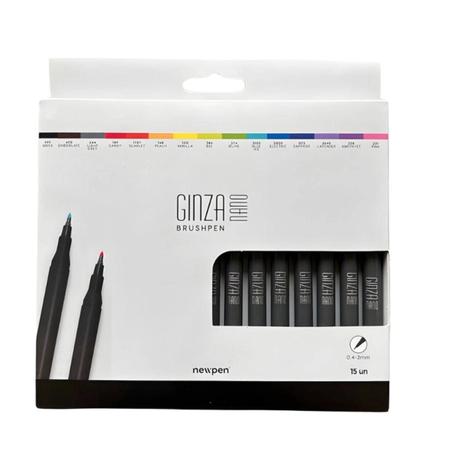 Imagem de Kit 15 Canetas Pen Brush Ginza Nano Brush Pen