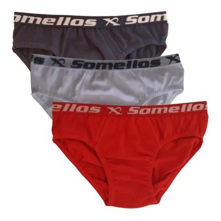 Imagem de kit 15 cueca slip algodão infantil sortida SIE