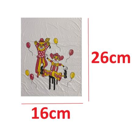 Imagem de Kit 1500 Sacos de Plástico p/ Palhaço Dia das Crianças 16x26