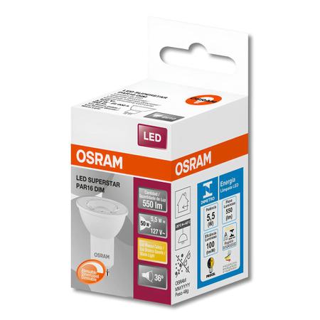 Imagem de Kit 16 Lampada Dicroica Dim 5,5W 2700K 550Lm 110V Osram