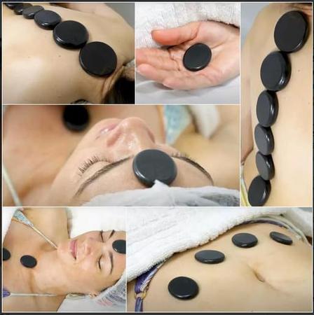 Imagem de Kit 16 Pedras Quentes Therapy Massage Maleta Aquecedora 220V