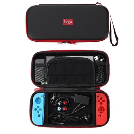 Imagem de Kit 18 em 1 Acessórios Case Fone Grips Pelicula Nintendo Switch Oled