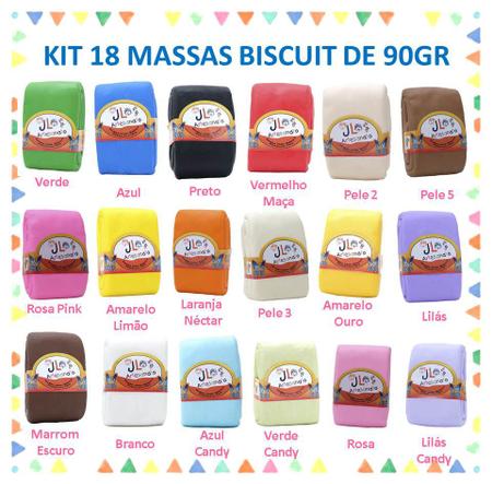 Imagem de Kit 18 Massas De Biscuit - Jl Artesanato 90 Gramas