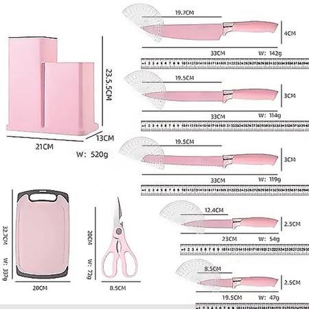 Imagem de Kit 19 Utensílios De Cozinha Silicone Cabo Madeira Premium