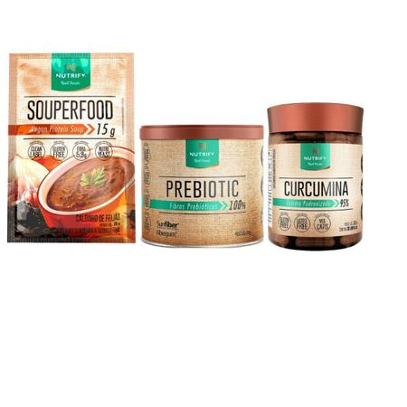 Imagem de Kit 1x Sopa Souperfood 1x Curcumina 1 X Prebiotic Nutrify