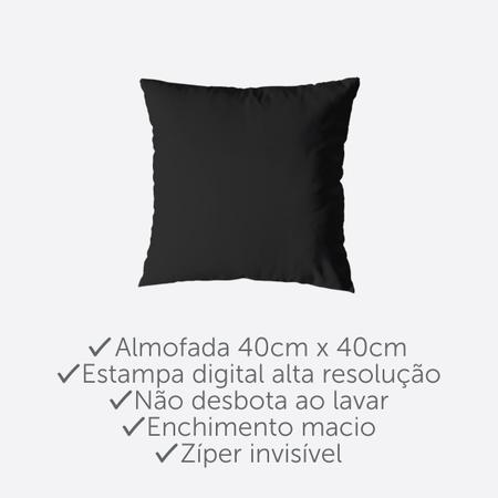 Imagem de Kit 2 Almofadas Cheias Estampadas Infantil 40cm x 40cm Zíper invisível Digital Decorativa